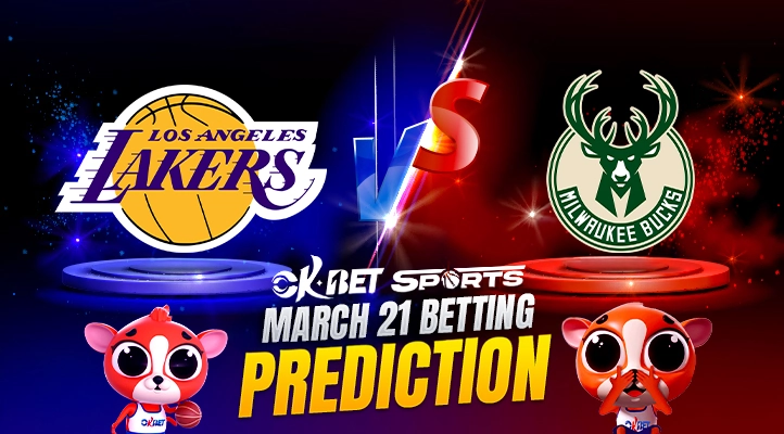 matchup of two nba logo between lakers vs bucks